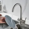 Смеситель для кухни Shevanik S128L с подключением фильтра питьевой воды, сатин