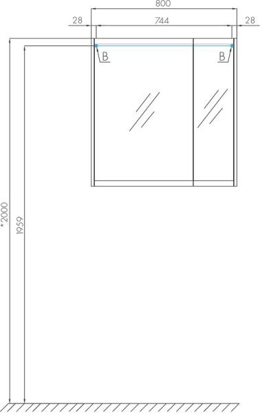 АКВАТОН. Зеркало-шкаф Нортон 80 1A249202NT010