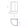 Душевая кабина Comforty 307WG, 900*900*2150, стекло крезет, задняя стеклянная панель крезет