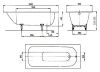 Стальная ванна Kaldewei SANIFORM PLUS Mod.361-1, размер 1500*700*410, Easy clean, alpine white, без ножек