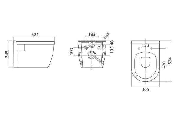 BelBagno Loto BB070CHR Унитаз подвесной безободковый с крышкой микролифт