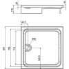 Акриловый поддон BelBagno TRAY-BB-R-90-550-15-W