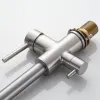 Смеситель для кухни Shevanik S128L с подключением фильтра питьевой воды, сатин