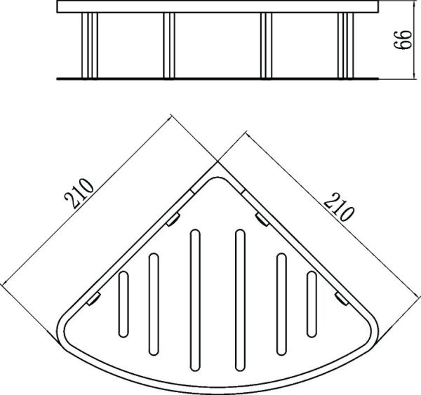 Savol S-002677 Полка решетка угловая одинарная