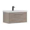 Тумба подвесная Gleam 80.1Y tpGLEAM80.1Y-25, амарок/ дуб вотан раковина Prime 80 (78857)