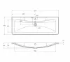 Умывальник мебельный BelBagno (1200х455х14.4) искусственный мрамор, белый BB1200/455-LV-MR-ALR