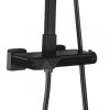 Kern 5094  Black Душевая система с термостатом и верхней лейкой чёрная-матовая