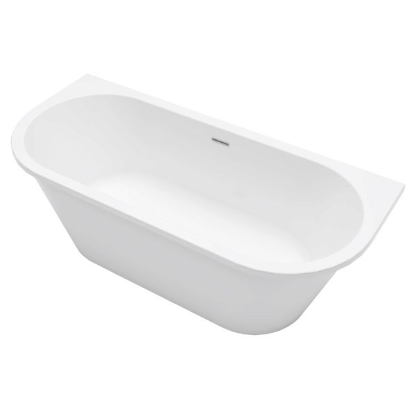 Ванна акриловая 1800x750x580 мм пристенная, в комплекте с сифоном и металлической рамой ELC18075