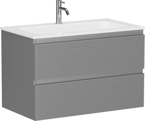 Тумба подвесная под раковину Folk FL80ES, Ergraut soft 790х445х500 Sancos