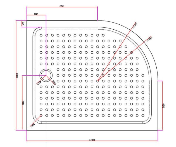 АКРИЛОВЫЙ ПОДДОН CEZARESTRAY-A-RH-120/100-550-15-W-L