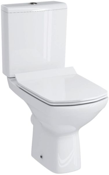 CARINA Сиденье дюропласт Микролифт тонкое белое 35,8*44,7 Cersanit