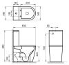Унитаз-компакт BelBagno Etna BB2157CPR безободковый, P-trap с крышкой-сиденьем BB2111SC