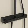 Душевая система Sancos Teo SC11002MB, термостатическая, черная матовая