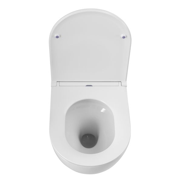 SFERA-TOR Чаша унитаза подвесного безободкового, смыв TORNADO BB046CH-TOR+Сиденье ,Soft close BB870SC BelBagno