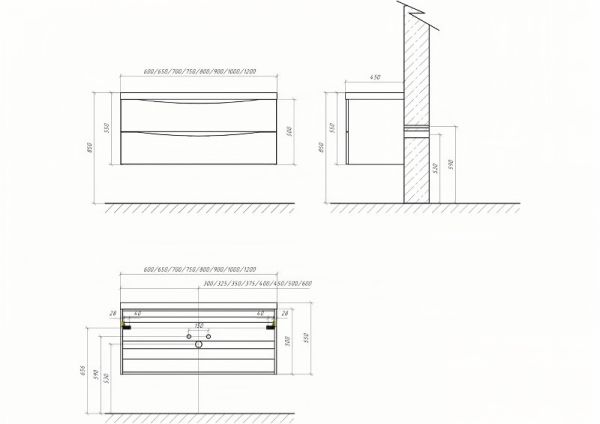 Тумба под раковину BelBagno Marino MARINO-900-2C-SO-BO-P, 90 х 45 х 55 см, Bianco Opaco - белый матовый