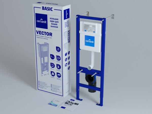 Инсталляция VECTOR, металлический каркас для унитаза с бачком, Cersanit.S-IN-MZ-VECTOR