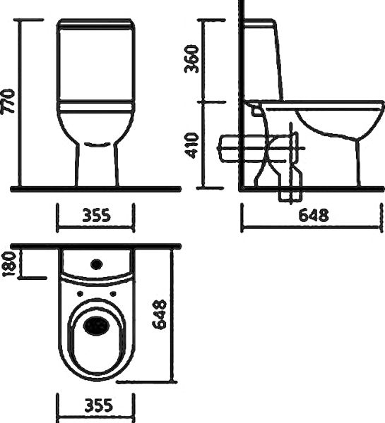 SANITA LUXE. Унитаз-компакт Next Luxe SL DМ двухрежимный белый (сиденье дюропласт с микролифтом, 2-х режимная арматура),