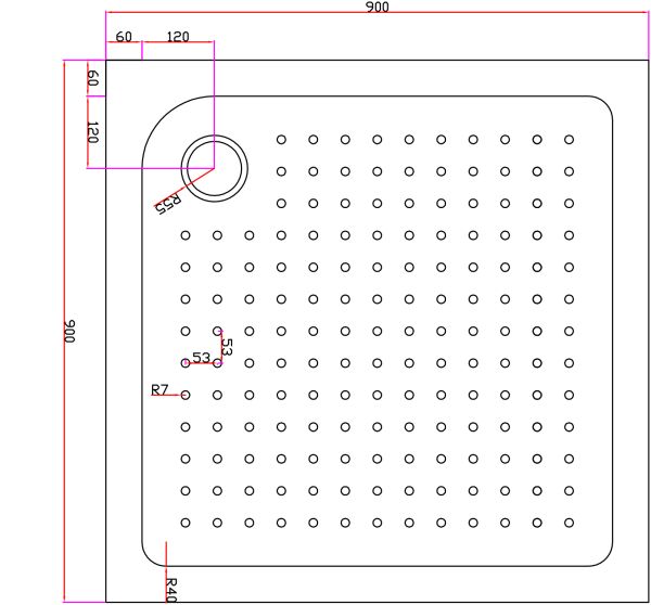 АКРИЛОВЫЙ ПОДДОН CEZARESTRAY-A-A-90-15-W0
