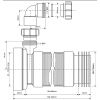 Слив Mc'Alpine WC-F33RD, Гофра унитаз 330 - 850 мм с отводом