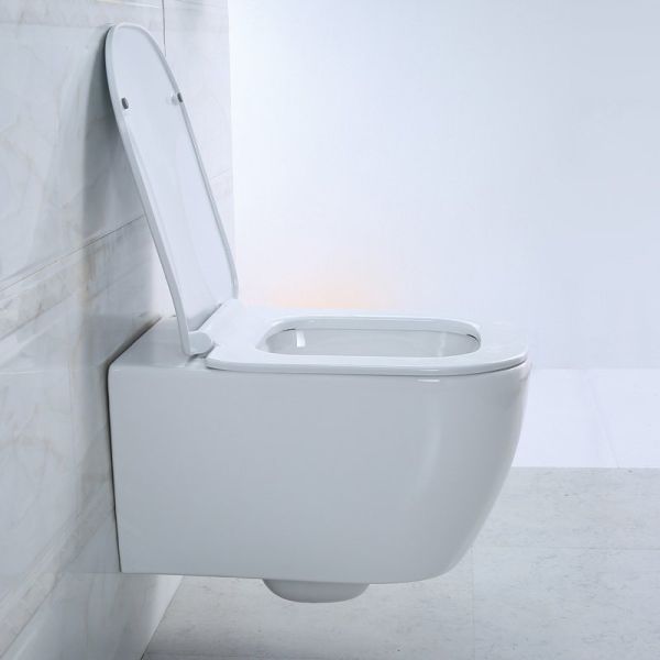 Унитаз подвесной безободковый с креплением GENOVA BB1102CH BelBagno и с сиденьем микролифт BB1102SC