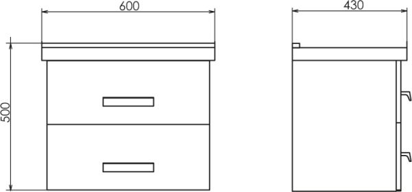 Тумба с раковиной Comforty Парма 60 дуб дымчатый