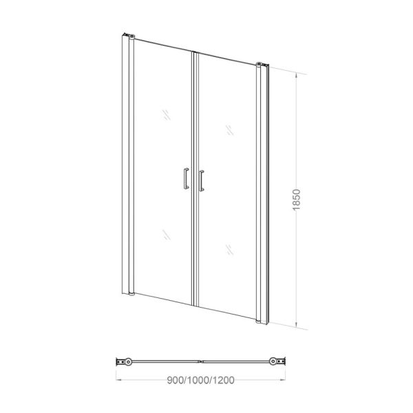 Veconi Душевая дверь Veconi VN-44 Арт.VN44-80-04-19C1 Стекло Frost Line/6 мм