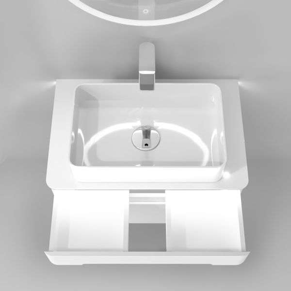 Shine 75 Тумба подвесная с раковиной MELANA 7050H с подсветкой столешницы    Velvex  RAVAL