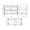 Тумба с умывальником, напольная, 100 см, белая, Oxford, IDDIS, OXF10W1i95K
