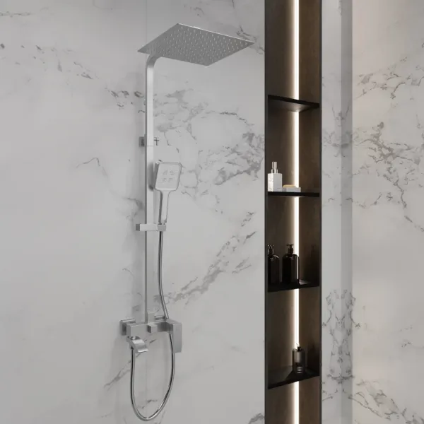 5057  Душ-система со смес. в.лейкой  Сатин Kern  Satin