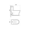 Унитаз-компакт, безободковый, Drum, DRU2DSEi24,IDDIS