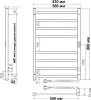 Полотенцесушитель электрический Oktava Slim 3 80/50 Белый матовый (таймер, скрытый монтаж, универсальное подключение: левый/правый)