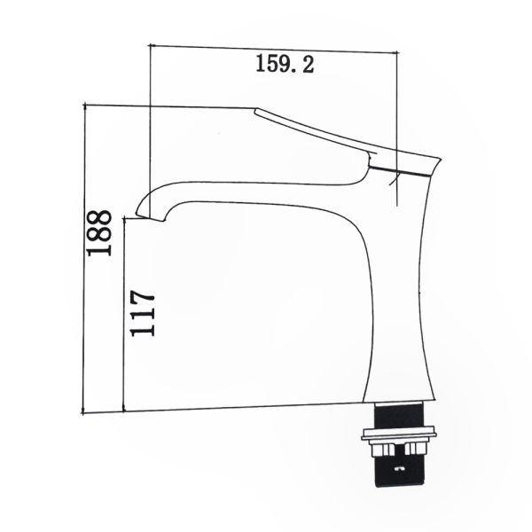 KERN 1077 WHITE  Смеситель для раковины