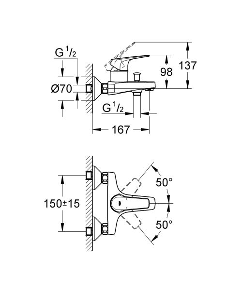 BauFlow Смес.для Ванны 23601000  GROHE