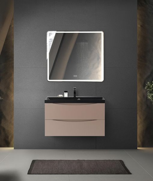 Тумба под раковину BelBagno Marino MARINO-900-2C-SO-CL-P, 90 х 45 х 55 см, Cappuccino Lucido - бежевый глянец