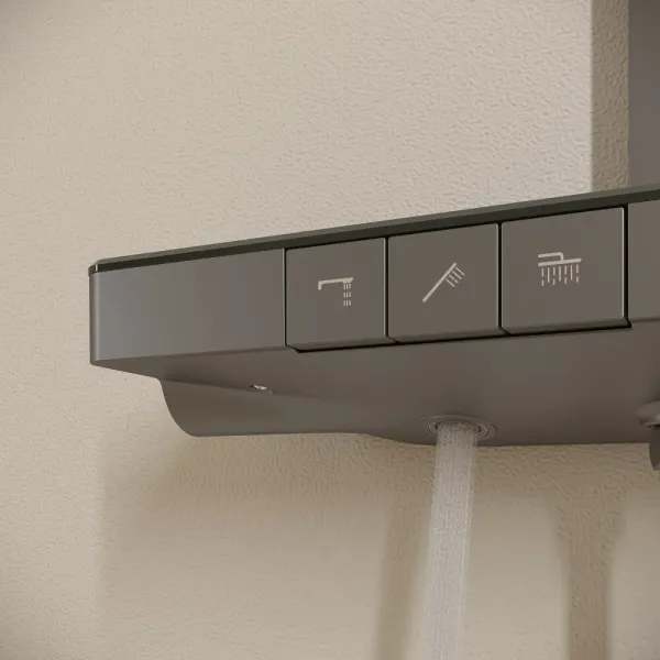 Душевая система Sancos Vos SC6100GG, термостатическая, вороненая сталь