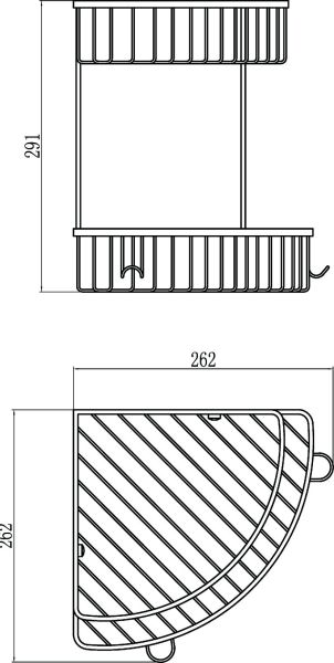 Savol S-002514-2  Полка решетка угловая двойная