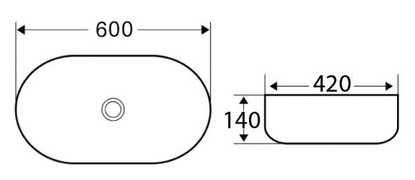 BB1084  BelBagno Раковина накладная керамическая