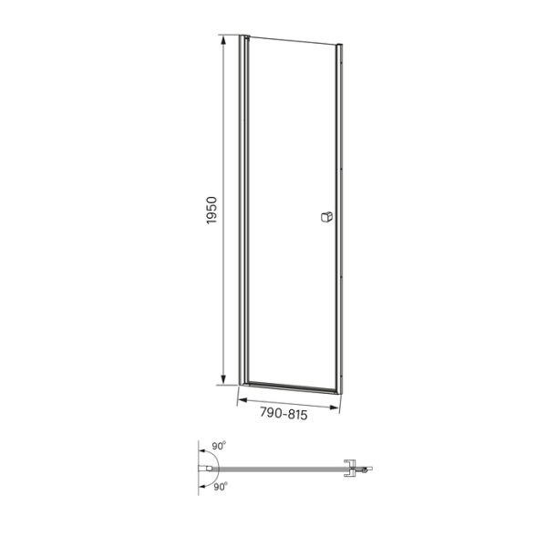 Душевые двери RAY RAY6CP8i69 Размер: 800х1950