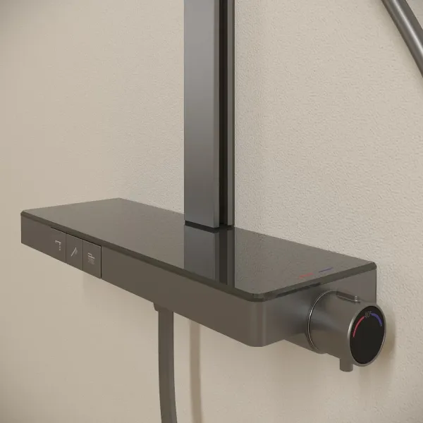 Душевая система Sancos Vos SC6100GG, термостатическая, вороненая сталь