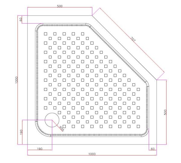 АКРИЛОВЫЙ ПОДДОН CEZARESTRAY-A-P-100-15-W