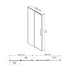 Душевые ограждения в проем  SLIDE SLI6BS3i69  черный профиль 130см