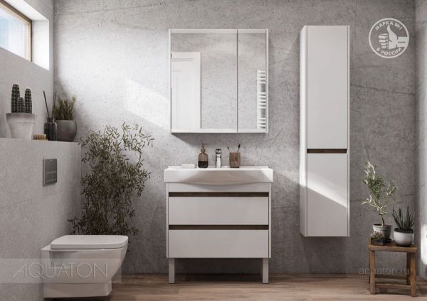 АКВАТОН. Тумба-умывальник Нортон 80 1A248901NT010