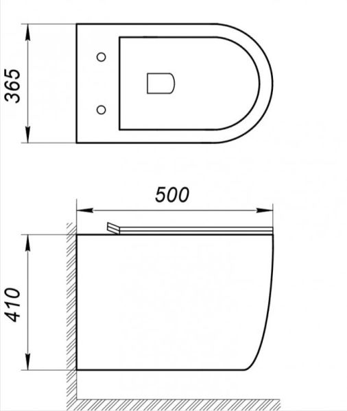 BelBagno AMANDA BB051CHR Унитаз подвесной безободковый Крышка-сиденье BelBagno BB105SC (BB051SC)