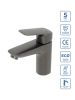 Cмеситель для раковины BelBagno DUE-LVM-GM-W0 без донного клапана оружейная сталь
