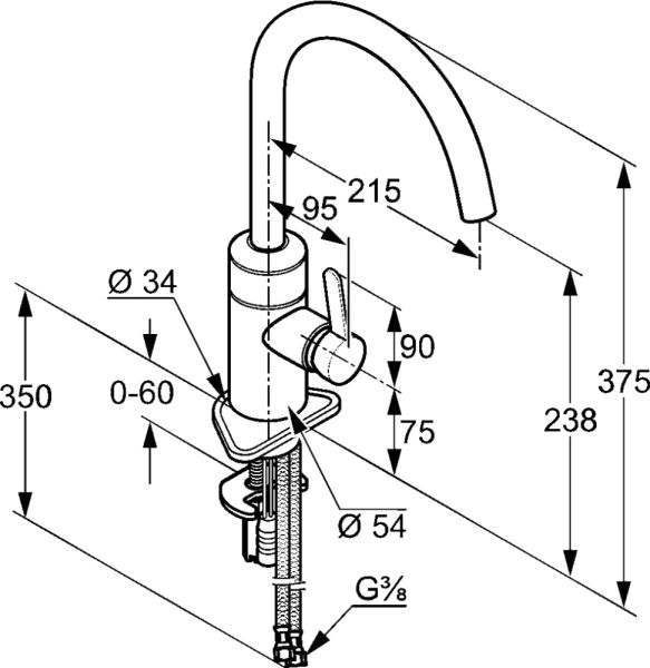 E-GO Смес.  Кухни электронный хром 422100575 KLUDI Германия
