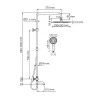 Душевая система с термостатическим смесителем Wasserkraft A188.256.207.PG Thermo Gold