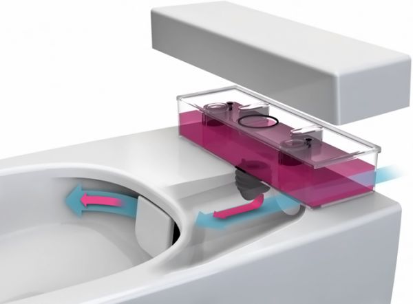 D-Light Подвесной безободковый унитаз с бачком для чистящей жидкости VitrA fresh с крышкой микролифт 104-003-009