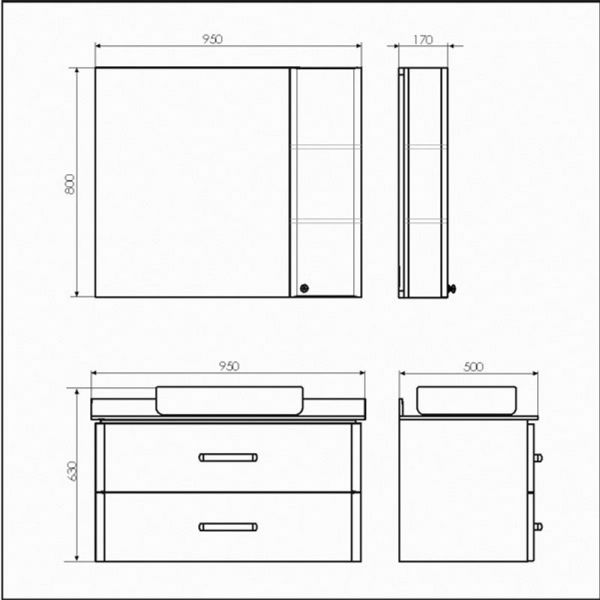 Амстердам-95 Зеркало-шкаф белый COMFORTY