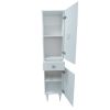 COMFORTY. Шкаф-колонна Монако-40 левая белый глянец