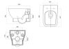 Santek. Унитаз Подвесной  Нео  1WH302423, сиденье дюропласт,м-л. softclose, Clip up (металлические крепления)